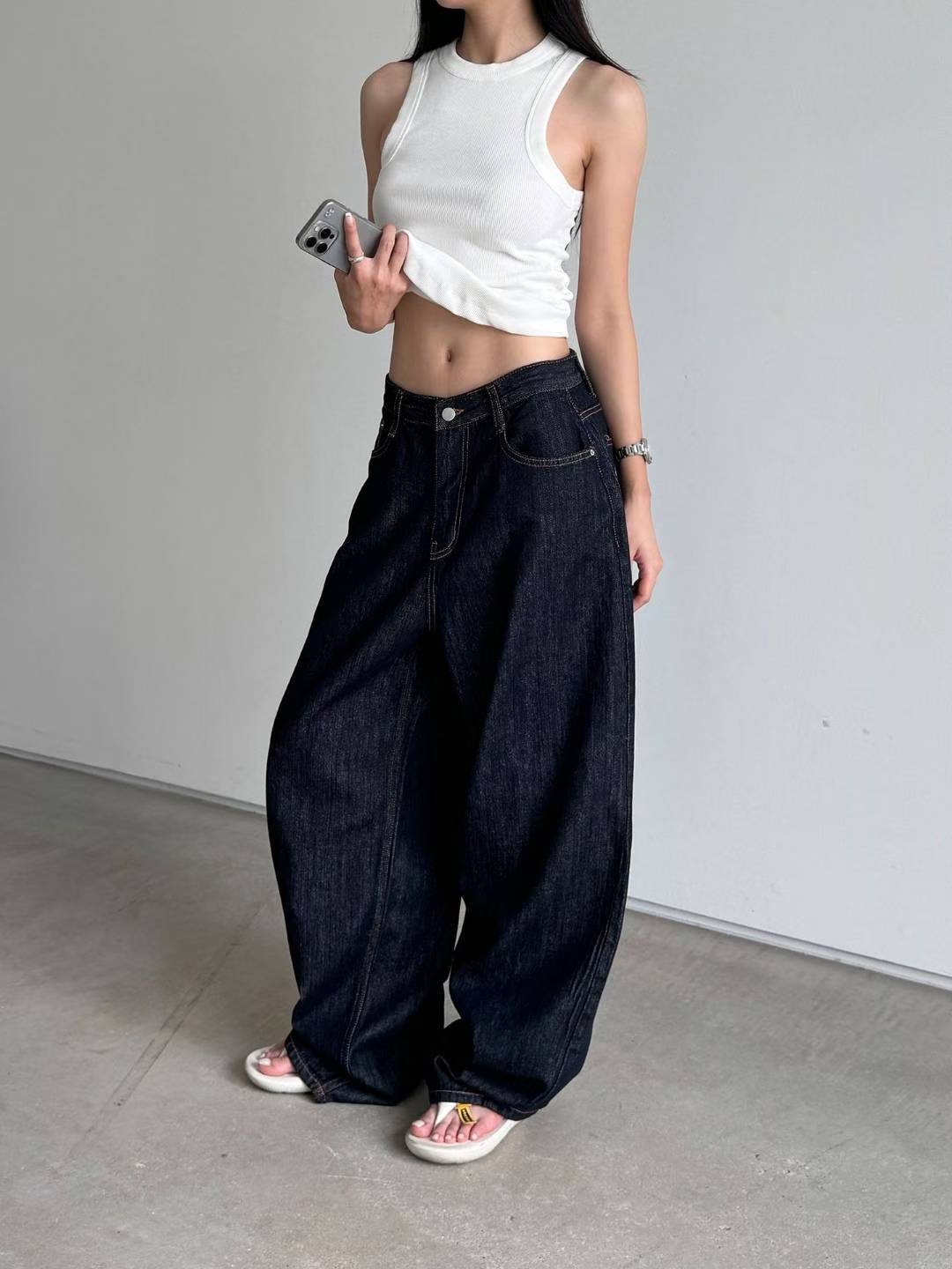 STYLE LAB東大門㊣實拍女裝新品推薦人氣熱賣真品休閑牛仔褲STYLE LAB牛仔褲