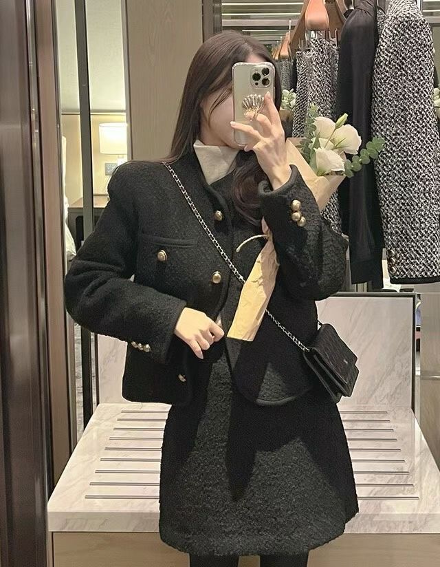 ALL OVER東大門㊣代購女裝新品休閑25秋冬人氣職業熱賣短裙ALL OVER短裙