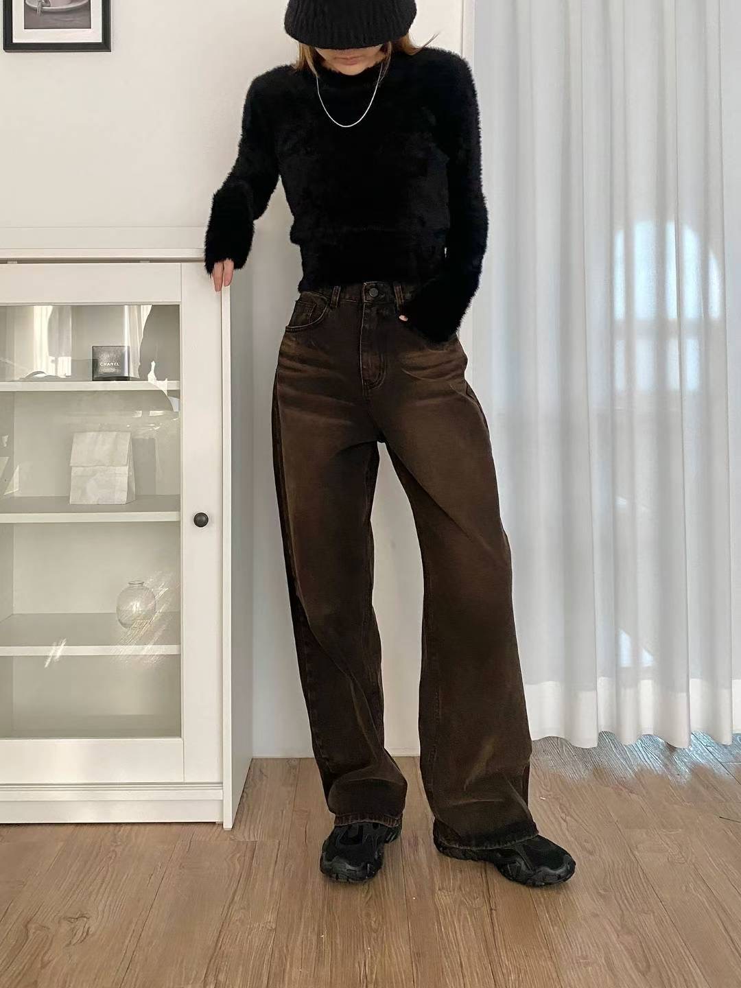 STYLE LAB韓國代購㊣女士新品職業人氣25秋冬推薦時尚牛仔褲STYLE LAB牛仔褲