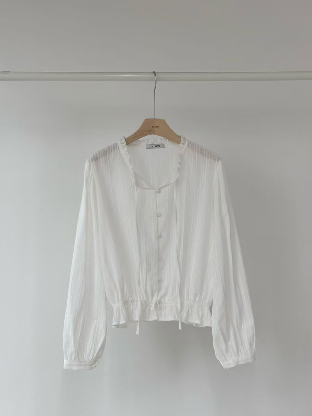 ALL OVER東大門㊣代購女裝新款25秋冬休閑熱賣時尚襯衫蕾絲衫ALL OVER襯衫/蕾絲衫圖色1