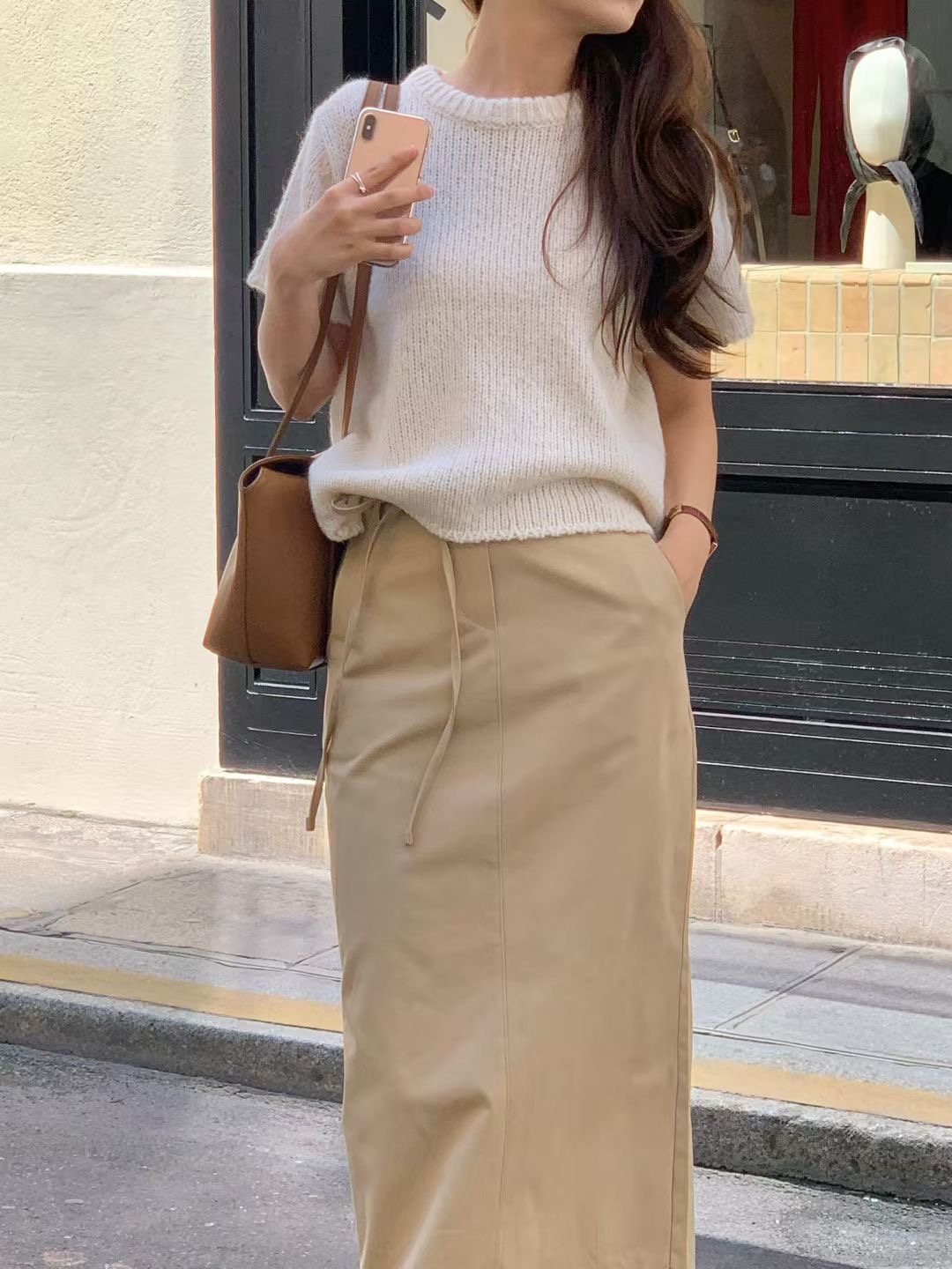 ALL OVER東大門㊣代購女裝新品人氣熱賣真品時尚針織衫圓領ALL OVER針織衫圖色1