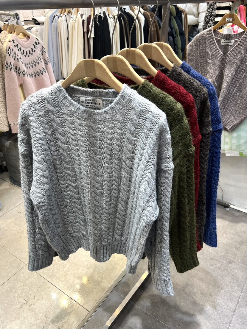 BLACK NOTE東大門㊣代購女士新款時尚25秋冬人氣熱賣針織衫BLACK NOTE針織衫