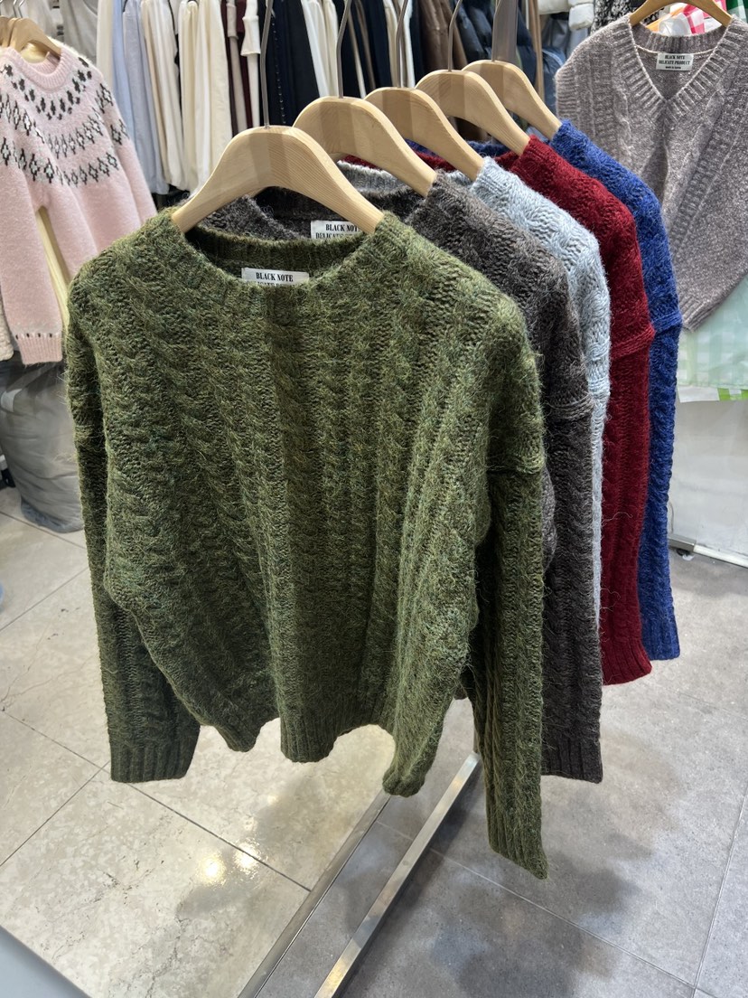 BLACK NOTE東大門㊣代購女士新款時尚25秋冬人氣熱賣針織衫BLACK NOTE針織衫