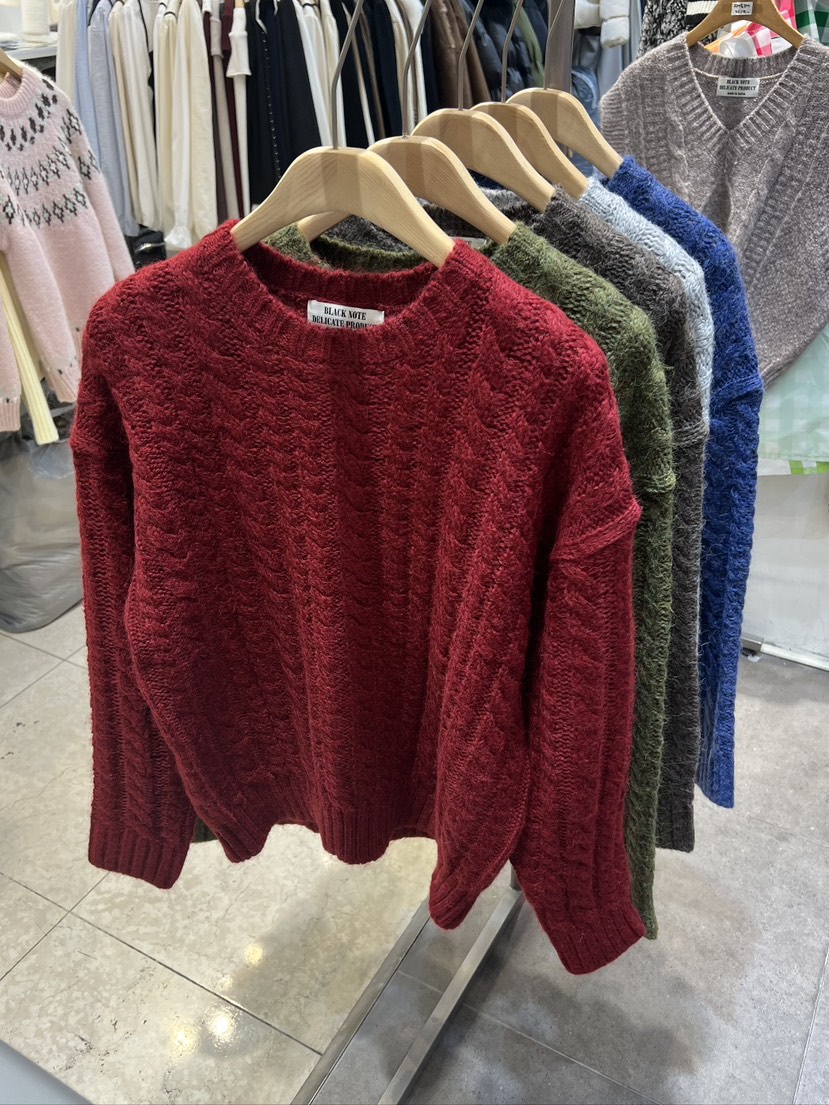 BLACK NOTE東大門㊣代購女士新款時尚25秋冬人氣熱賣針織衫BLACK NOTE針織衫