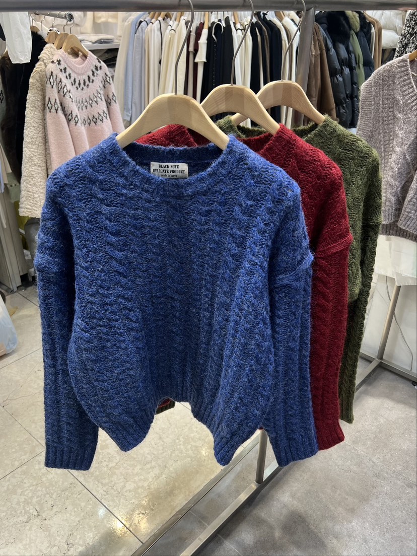 BLACK NOTE東大門㊣代購女士新款時尚25秋冬人氣熱賣針織衫BLACK NOTE針織衫
