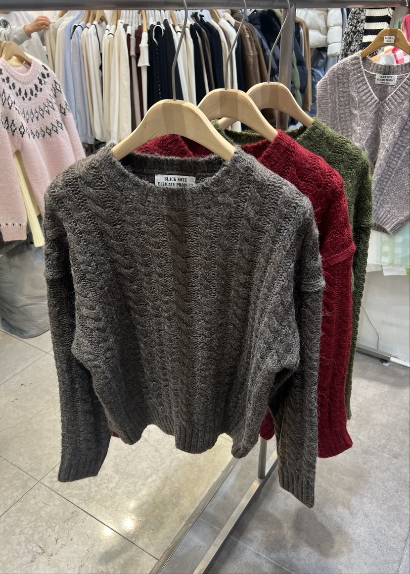 BLACK NOTE東大門㊣代購女士新款時尚25秋冬人氣熱賣針織衫BLACK NOTE針織衫