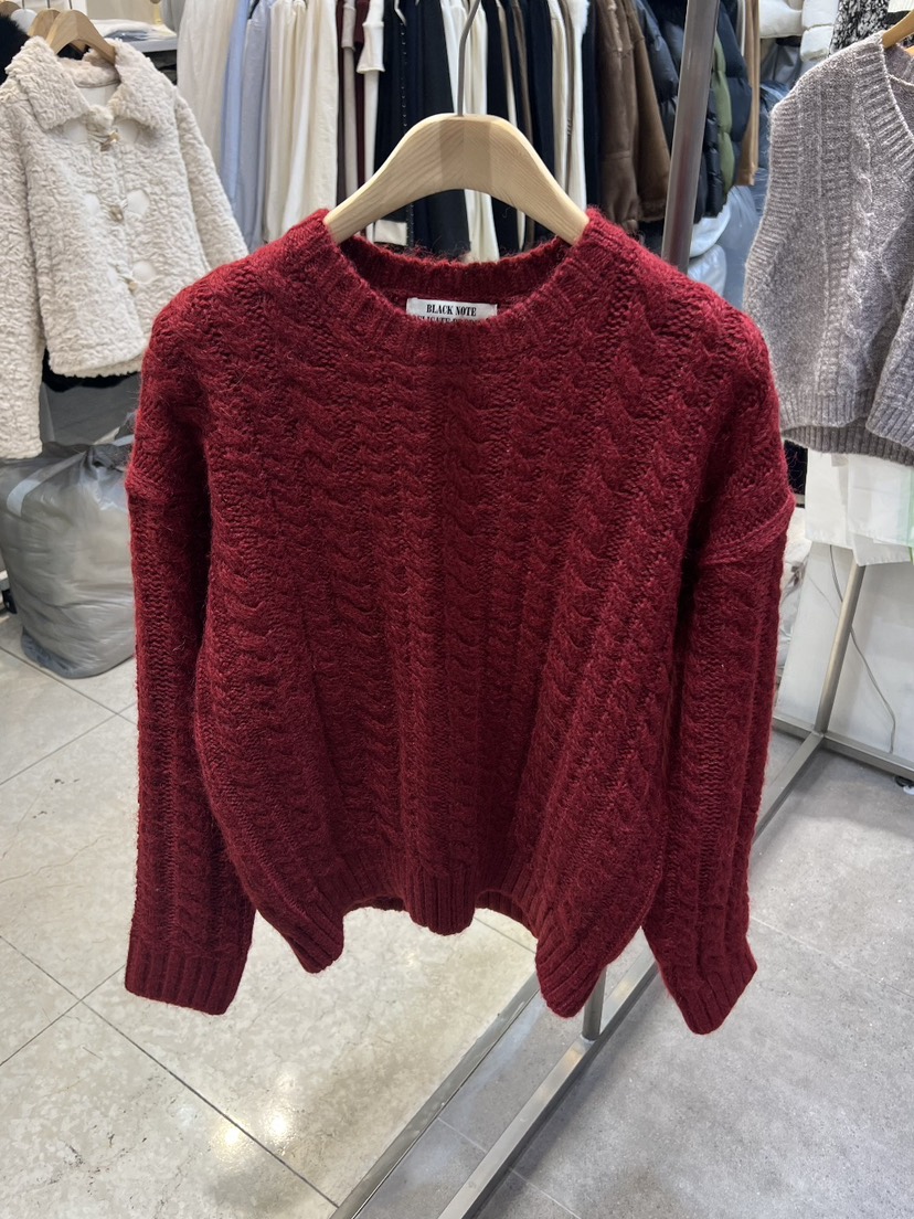 BLACK NOTE東大門㊣代購女士新款時尚25秋冬人氣熱賣針織衫BLACK NOTE針織衫圖色5