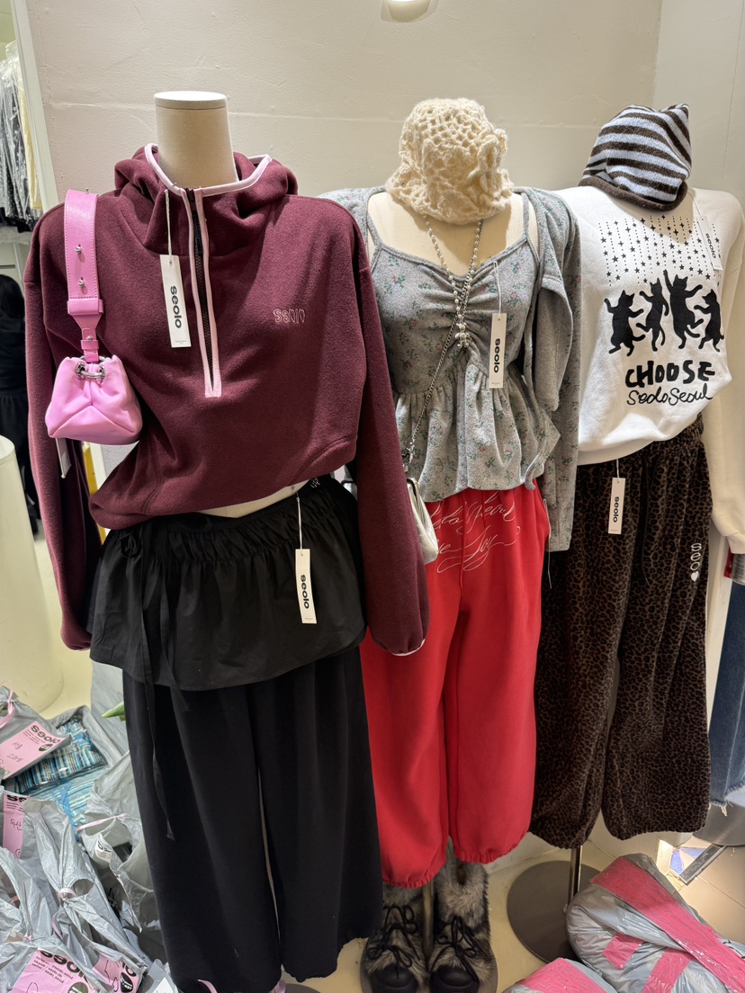 SEOLO韓國直郵㊣女士新款時尚人氣真品25秋冬衛衣連帽拉鏈衫抓絨Seolo seoul衛衣