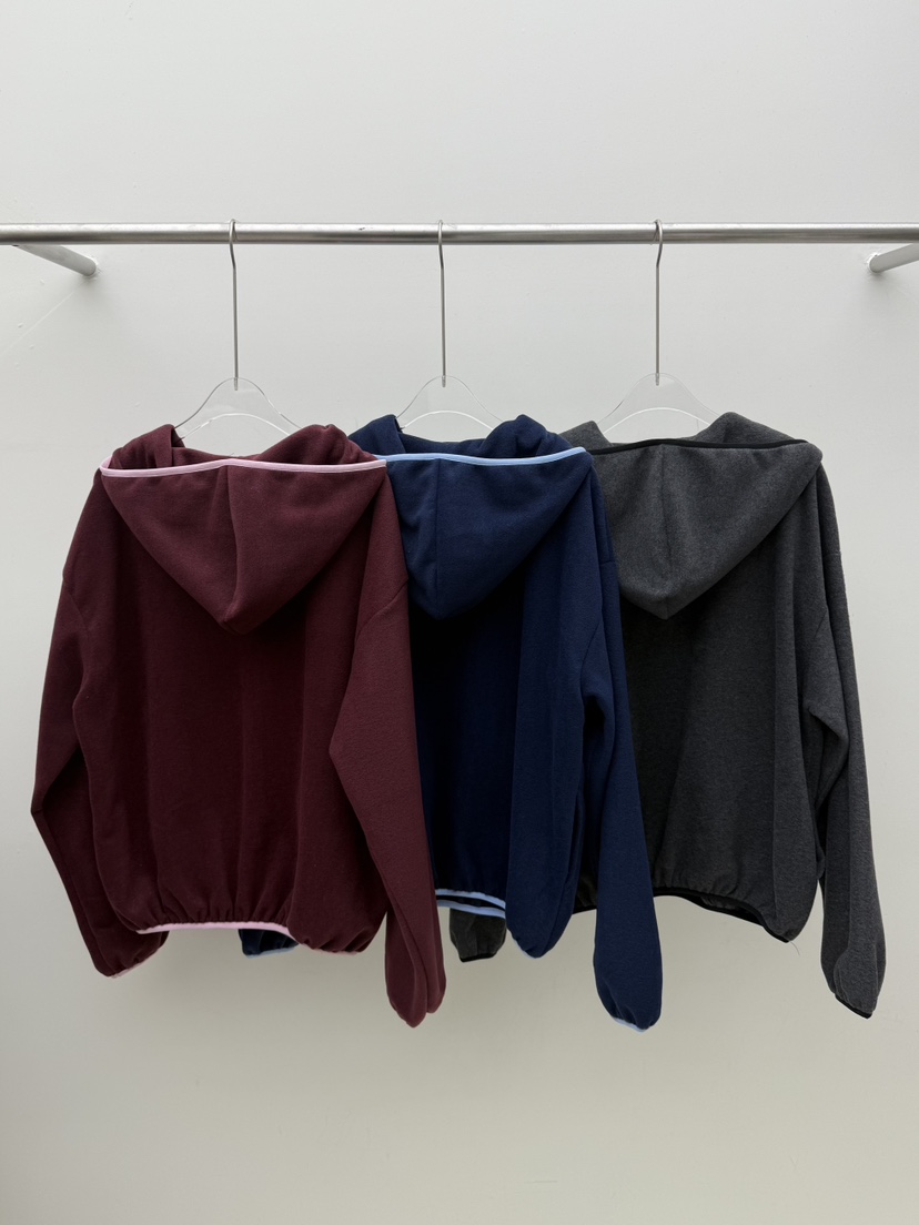 SEOLO韓國直郵㊣女士新款時尚人氣真品25秋冬衛衣連帽拉鏈衫抓絨Seolo seoul衛衣