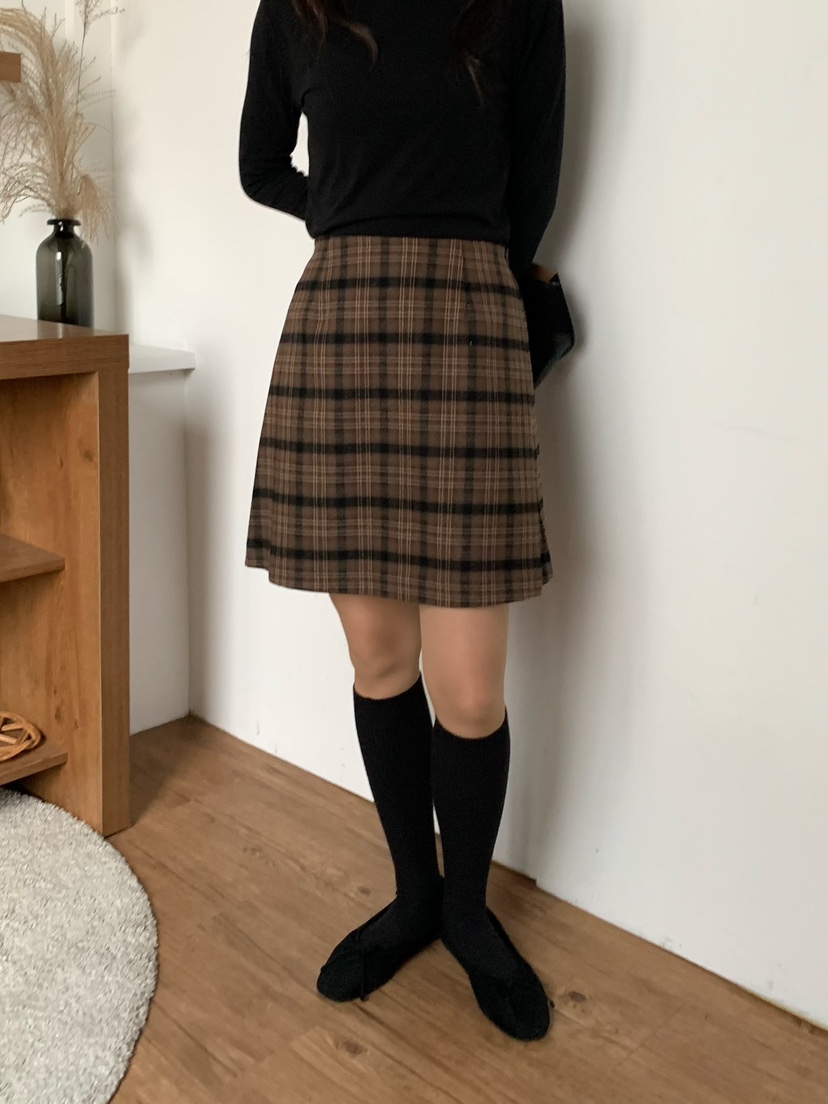 BLEECKER東大門㊣直郵女裝新品人氣25秋冬休閑半身裙中短裙BLEECKER半身裙/中短裙