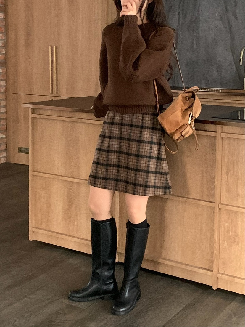 BLEECKER東大門㊣直郵女裝新品人氣25秋冬休閑半身裙中短裙BLEECKER半身裙/中短裙