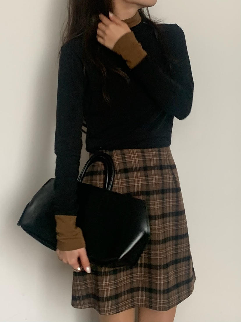 BLEECKER東大門㊣直郵女裝新品人氣25秋冬休閑半身裙中短裙BLEECKER半身裙/中短裙