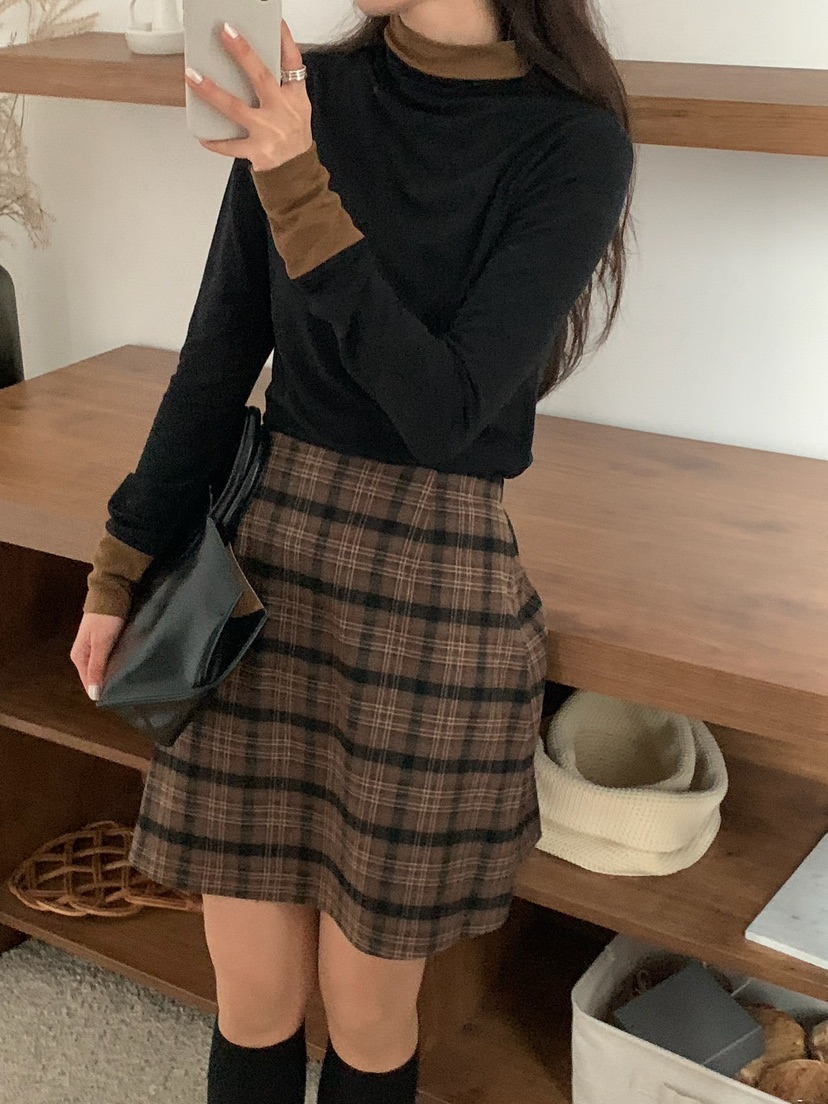 BLEECKER東大門㊣直郵女裝新品人氣25秋冬休閑半身裙中短裙BLEECKER半身裙/中短裙