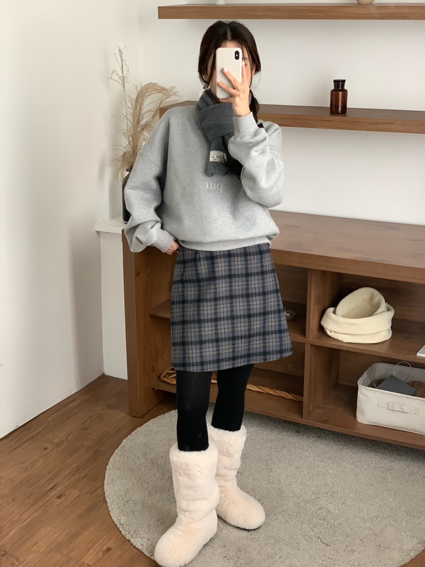 BLEECKER東大門㊣直郵女裝新品人氣25秋冬休閑半身裙中短裙BLEECKER半身裙/中短裙