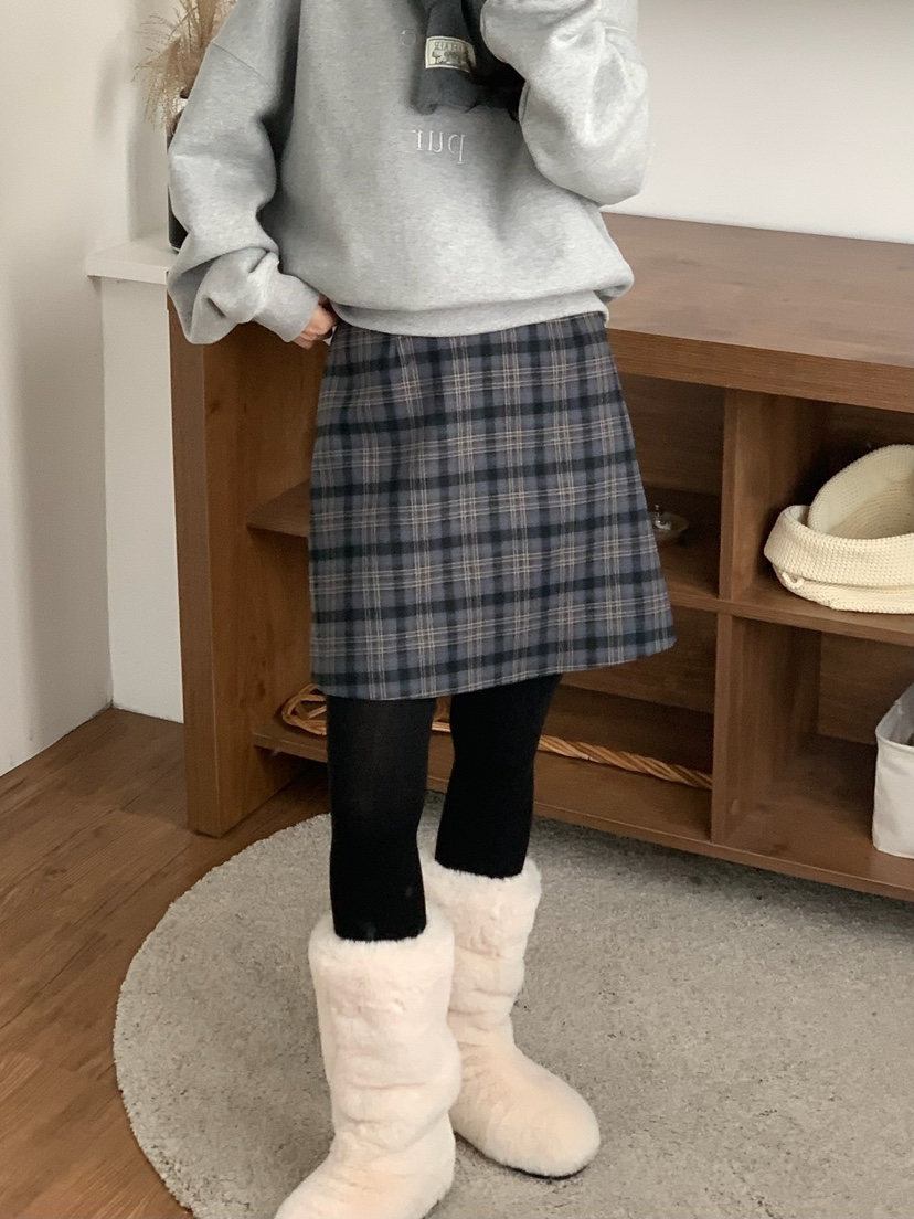 BLEECKER東大門㊣直郵女裝新品人氣25秋冬休閑半身裙中短裙BLEECKER半身裙/中短裙