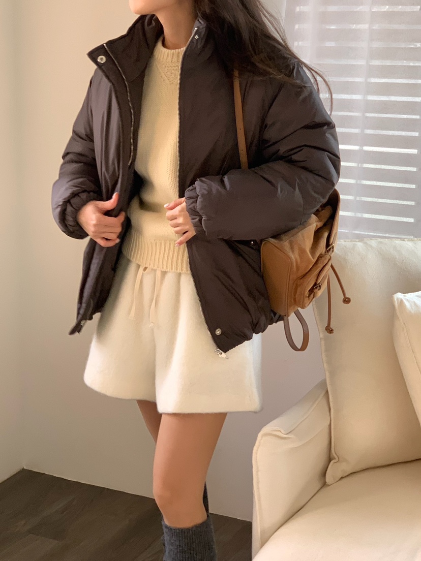 BLEECKER韓國直郵㊣女裝新款職業人氣熱賣推薦短款羽絨服褶皺BLEECKER短款羽絨服