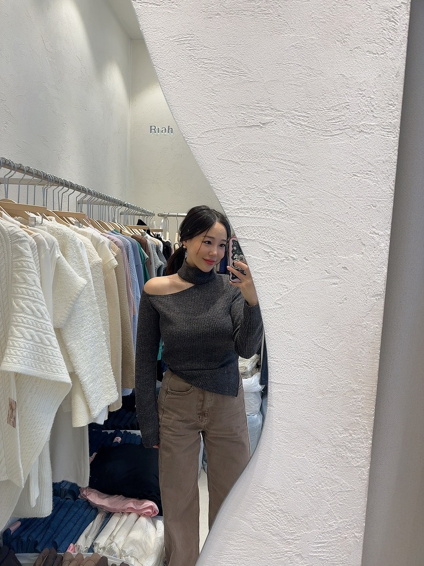 RIAH韓國直郵㊣女士新款熱賣休閑25秋冬真品人氣時尚針織衫RIAH針織衫