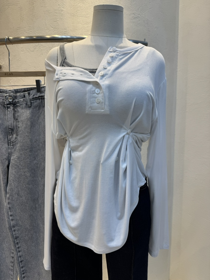 RIAH東大門㊣代購女士新款人氣熱賣時尚推薦職業25秋冬長袖T恤RIAH長袖T恤