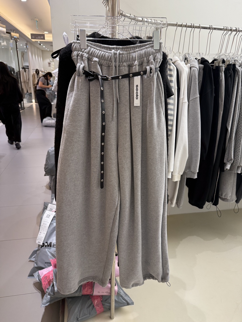 SEOLO東大門㊣代購女裝新品真品人氣休閑熱賣休閑褲套裝腰帶Seolo seoul休閑褲圖色1