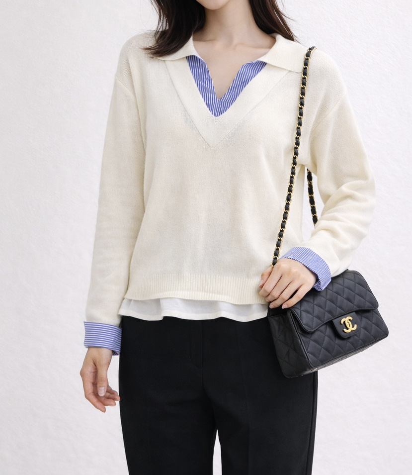 CORAL東大門㊣實拍女士新品職業推薦休閑25秋冬時尚熱賣針織衫CORAL針織衫