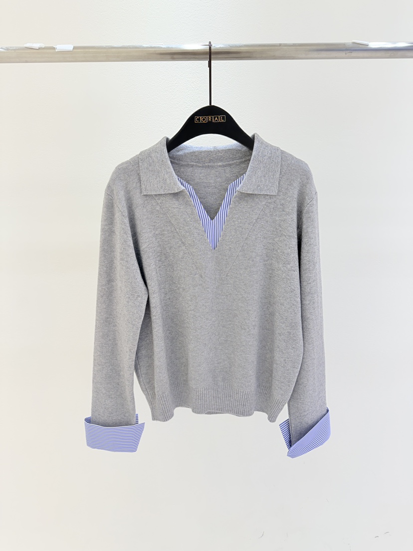 CORAL東大門㊣實拍女士新品職業推薦休閑25秋冬時尚熱賣針織衫CORAL針織衫圖色2