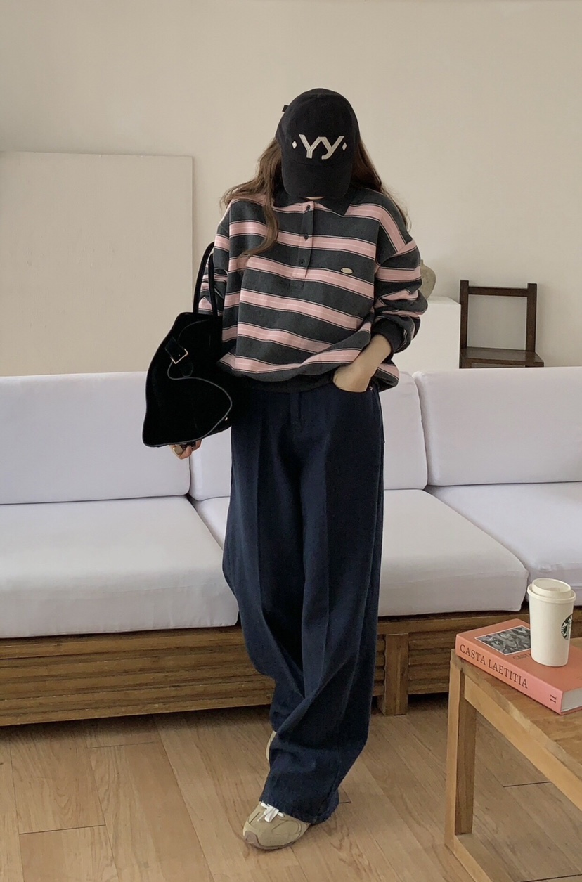 FORMSTUDIO韓國代購㊣女裝新品職業時尚真品休閑褲Sale人字紋FORMSTUDIO休閑褲圖色1