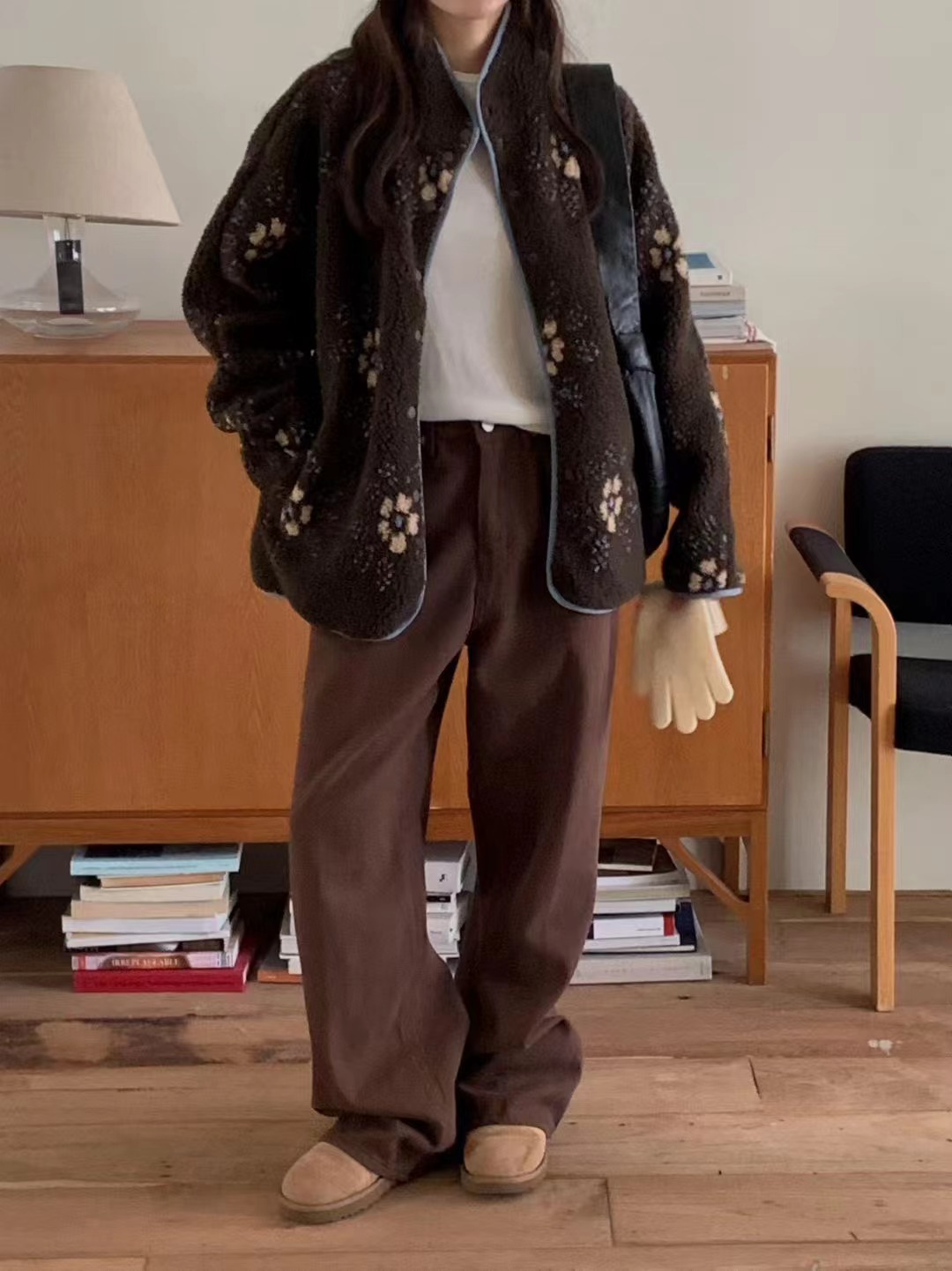 FORMSTUDIO韓國代購㊣女裝新品職業時尚真品休閑褲Sale人字紋FORMSTUDIO休閑褲圖色2