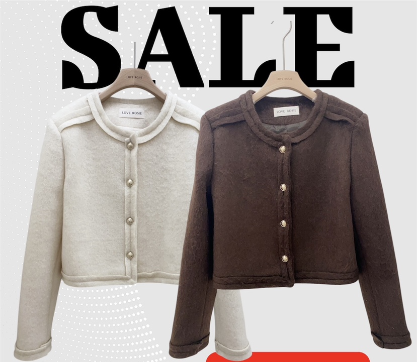 LOVE ROSIE東大門㊣實拍女士新品真品推薦25秋冬夾克Sale羊毛LOVE ROSIE夾克