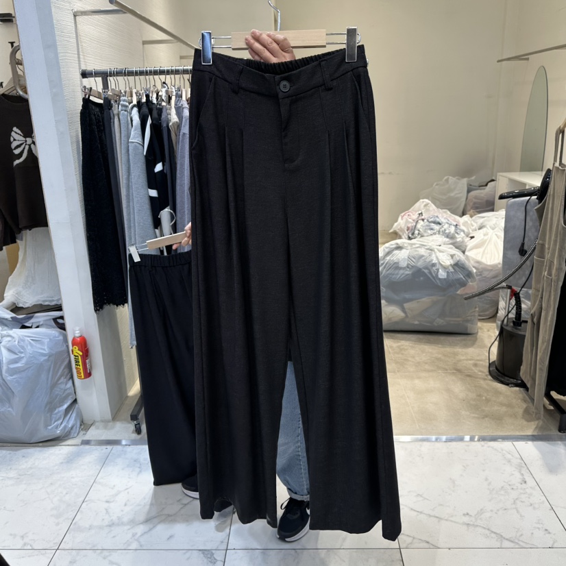 BLOOM韓國代購㊣女裝新款熱賣時尚人氣25秋冬休閑職業休閑褲BLOOM-Q休閑褲圖色1黑色