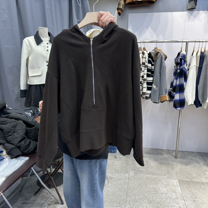 BLOOM東大門㊣代購女裝新品25秋冬人氣時尚職業休閑推薦衛衣BLOOM-Q衛衣圖色2棕色