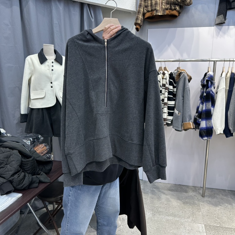 BLOOM東大門㊣代購女裝新品25秋冬人氣時尚職業休閑推薦衛衣BLOOM-Q衛衣圖色3墨色