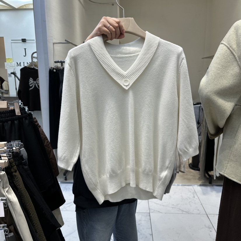 BLOOM韓國代購㊣女士新款熱賣休閑真品職業25秋冬推薦針織衫BLOOM-Q針織衫圖色1