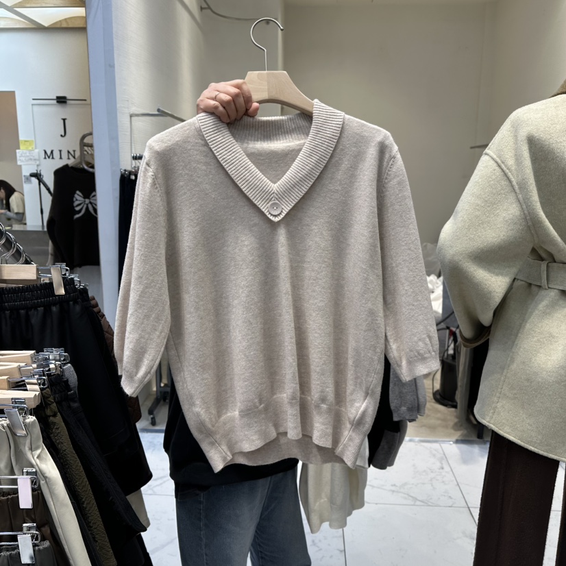 BLOOM韓國代購㊣女士新款熱賣休閑真品職業25秋冬推薦針織衫BLOOM-Q針織衫圖色2