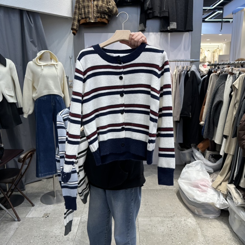 BLOOM東大門㊣直郵女裝新款時尚人氣25秋冬職業真品推薦針織衫BLOOM-Q針織衫圖色3深藍色