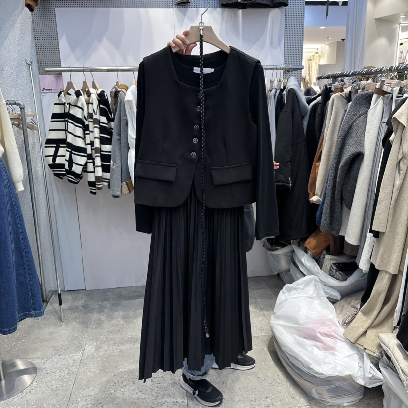 BLOOM東大門㊣代購女士新品熱賣推薦25秋冬職業真品休閑連衣裙BLOOM-Q連衣裙圖色2