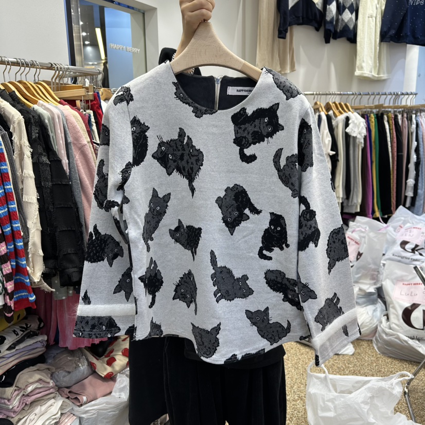 HAPPYBERRY東大門㊣實拍女裝新品推薦職業真品熱賣時尚毛衣HAPPYBERRY毛衣圖色1