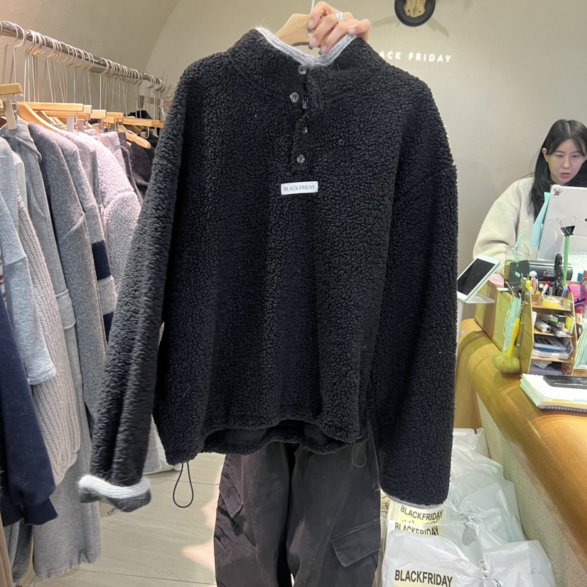 BLACKFRIDAY東大門㊣實拍女裝新款休閑職業時尚真品25秋冬衛衣BLACK FRIDAY衛衣圖色2