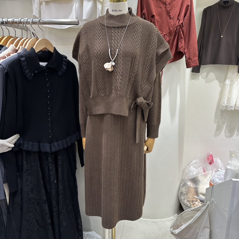 BIKINI東大門㊣代購女士新品人氣真品休閑職業熱賣推薦連衣裙BIKINI連衣裙圖色1