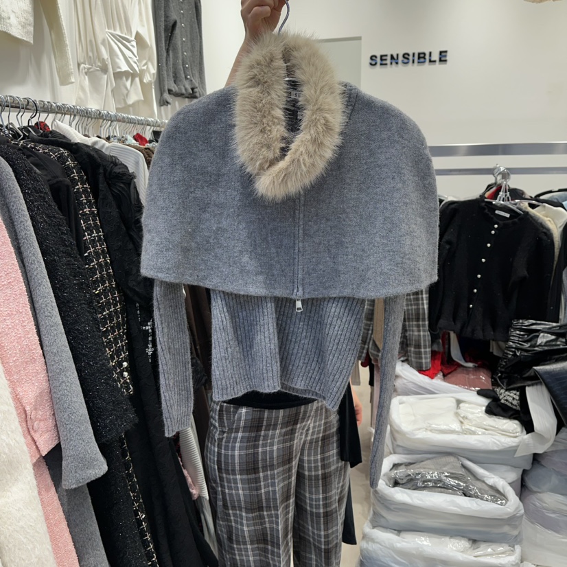 SENSIBLE-S東大門㊣代購女裝新款真品25秋冬套裝三件套斗篷SENSIBLE套裝圖色2