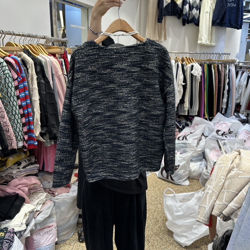 HAPPYBERRY韓國直郵㊣女士新品熱賣人氣時尚毛衣不含飾品復古HAPPYBERRY毛衣