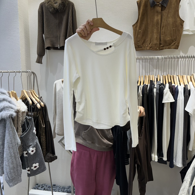 HIPTIQUE韓國直郵㊣女裝新款25秋冬真品職業時尚人氣長袖T恤HIPTIQUE長袖T恤圖色1