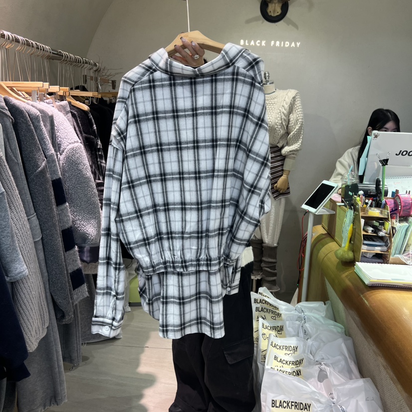 BLACKFRIDAY韓國代購㊣女士新款25秋冬休閑熱賣人氣襯衫蕾絲衫BLACK FRIDAY襯衫/蕾絲衫