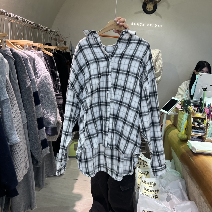 BLACKFRIDAY韓國代購㊣女士新款25秋冬休閑熱賣人氣襯衫蕾絲衫BLACK FRIDAY襯衫/蕾絲衫圖色2