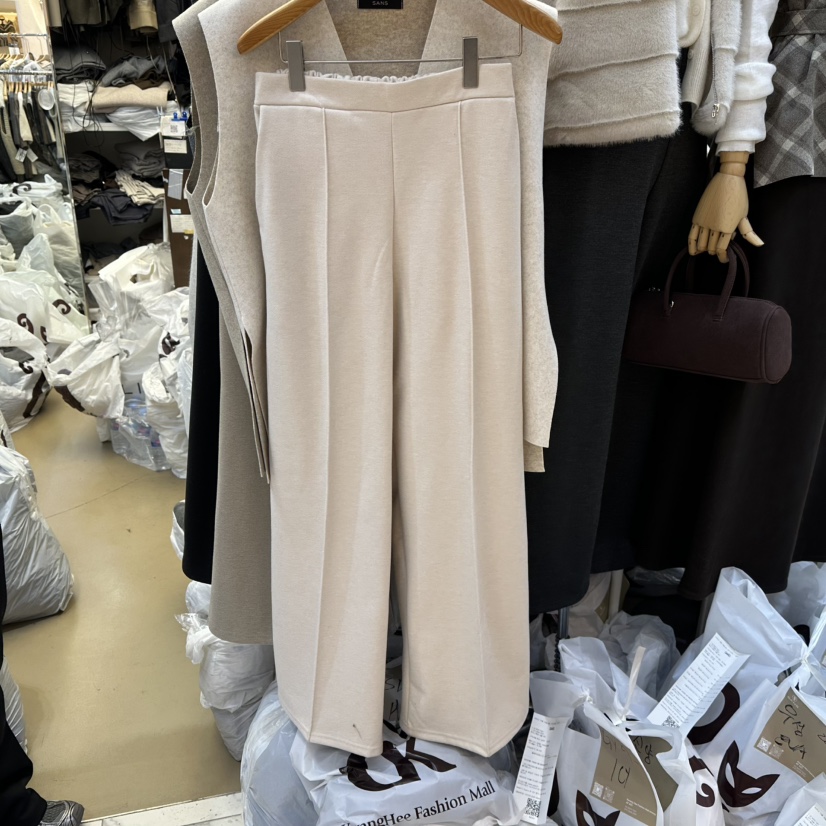 SANS東大門㊣代購女裝新款推薦真品職業25秋冬休閑休閑褲加絨SANS休閑褲圖色1