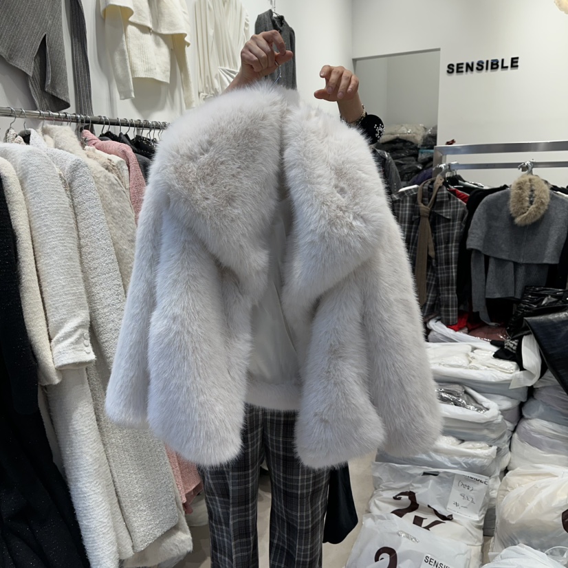 SENSIBLE-S韓國直郵㊣女士新款真品職業人氣推薦短款大衣皮草SENSIBLE短款大衣圖色1