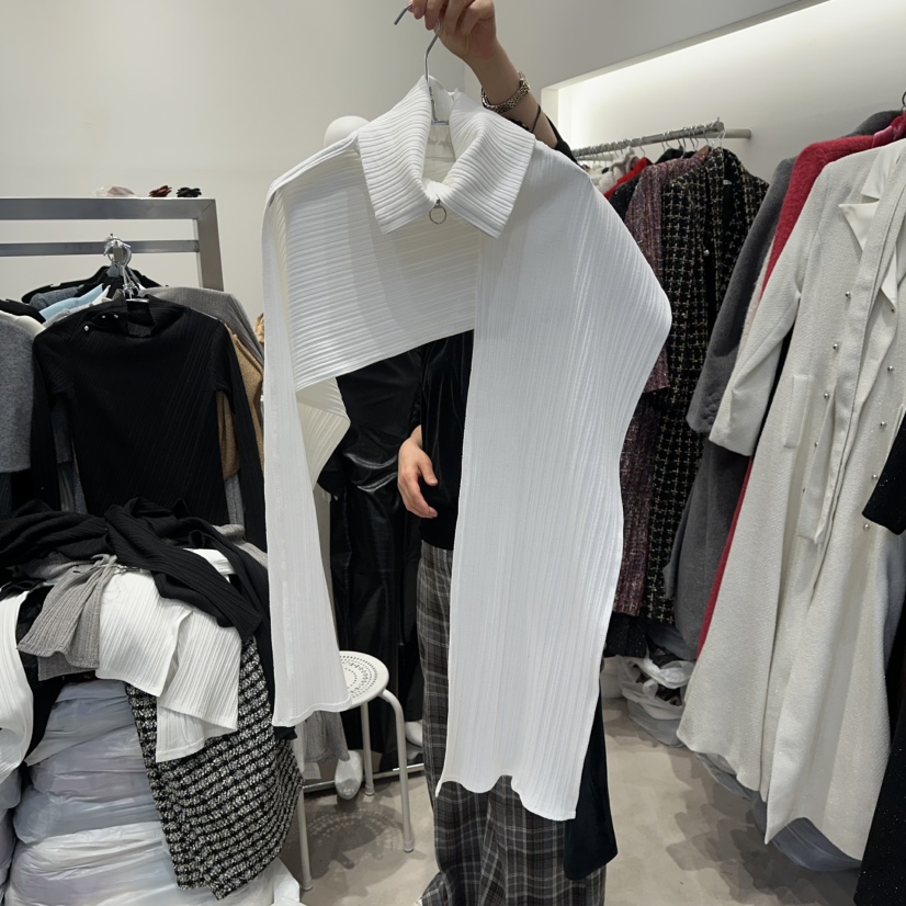 SENSIBLE-S韓國直郵㊣女士新款25秋冬時尚圍巾披肩拉鏈圍巾SENSIBLE圍巾/披肩圖色1