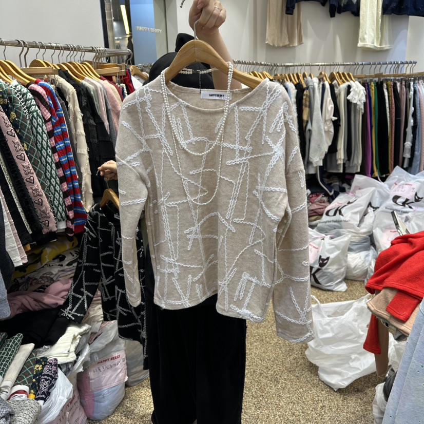 HAPPYBERRY東大門㊣實拍女裝新品熱賣真品職業針織衫不含飾品HAPPYBERRY針織衫圖色1