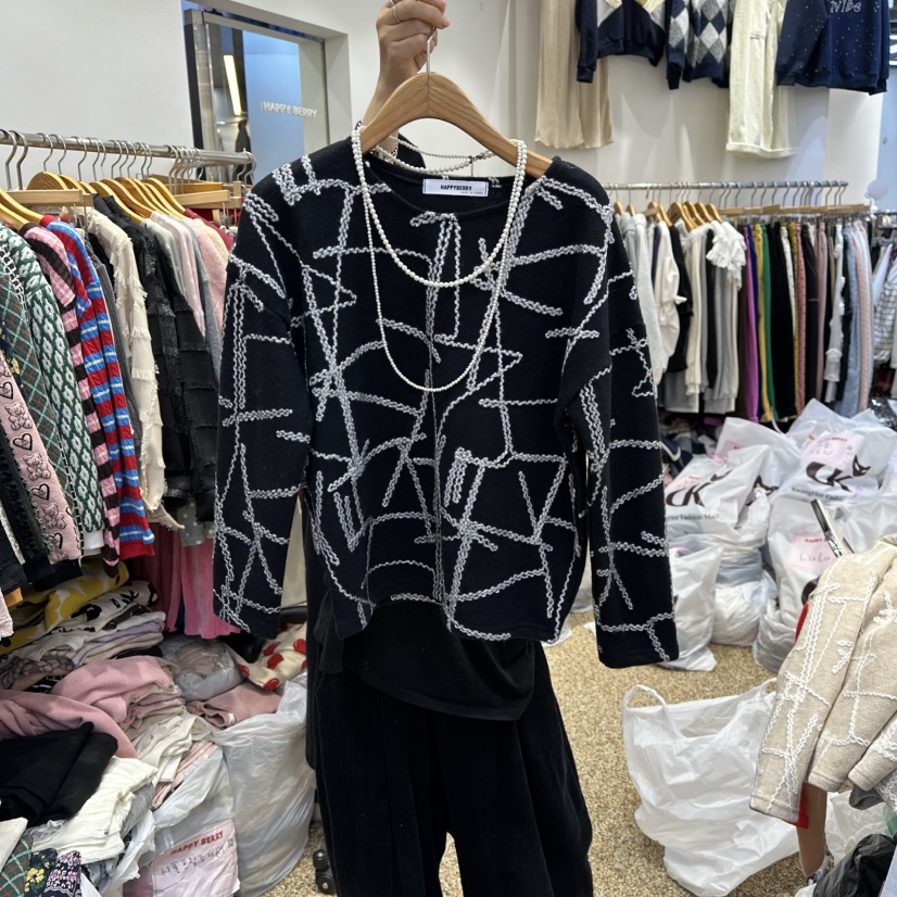 HAPPYBERRY東大門㊣實拍女裝新品熱賣真品職業針織衫不含飾品HAPPYBERRY針織衫圖色2