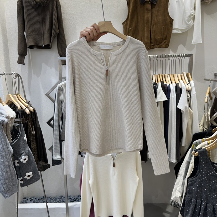 HIPTIQUE東大門㊣實拍女士新款職業休閑真品熱賣推薦長袖T恤HIPTIQUE長袖T恤圖色2