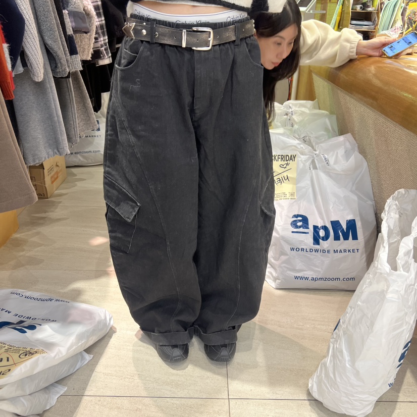 BLACKFRIDAY東大門㊣直郵女士新款職業熱賣人氣休閑褲不含腰帶BLACK FRIDAY休閑褲圖色1